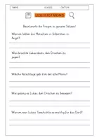 Vorschau - Arbeitsblätter - Leseverständnis 3. Klasse "Der Drachenjäger von Silberstein" - Seite 1