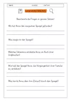 Vorschau - Arbeitsblätter - Leseverständnis 3. Klasse "Der magische Spiegel" - Seite 1