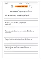 Vorschau - Arbeitsblätter - Leseverständnis 3. Klasse "Die geheime Bibliothek" - Seite 1