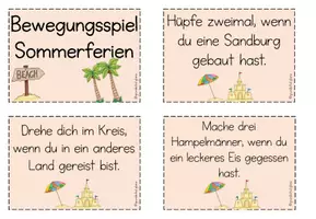 Vorschau - Anderer Materialtyp - Bewegungsspiel Sommerferien (Erzählen von den Ferien) - Seite 3