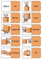 Vorschau - Spiele - Domino Präpositionen - Französisch - Deckblatt