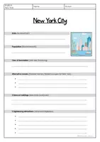 Vorschau - Arbeitsblätter - New York City: Steckbrief und Landkarte - Seite 1