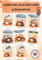 Vorschau - Präsentationen/Tafelbilder - Kleine Igel schlafen gern Bildkarten - Deckblatt