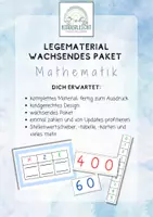Vorschau - Mal- und Bastelvorlagen - Legematerial Zahlraumerweiterung, Zahldarstellung - Deckblatt