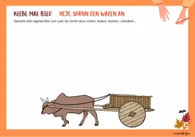 Vorschau - Arbeitsblätter - Hejo, spann den Wagen an: Bastelbogen & Bilderkarten / Musik Lied im Herbst - Seite 3