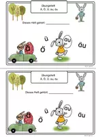 Vorschau - Stationenlernen - Deutsch Miniheft Umlaute, Doppellaute, ä, ö, ü, äu, au Klasse 1, 2 Rechtschreibung - Seite 1