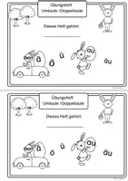Vorschau - Stationenlernen - Deutsch Miniheft Umlaute, Doppellaute, ä, ö, ü, äu, au Klasse 1, 2 Rechtschreibung - Seite 2
