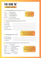 Vorschau - Arbeitsblätter - The verb be - Grammar practice - Deckblatt