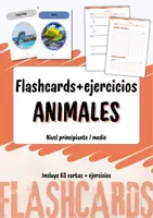 Vista previa - Hojas de trabajo - Aprendemos los animales (incluye ejercicios y cartas) - Portada