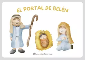 Vista previa - Manualidades / Dibujos para colorear - Un portal de Belén para tu aula - página 1