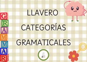 Vista previa - Tarjetas / Manipulativos - LLAVERO CATEGORIAS GRAMATICALES (1) - Portada