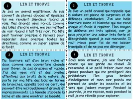 Aperçu - Cartes / Images - Atelier de lecture: les animaux de la forêt - Page 2