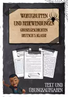 Vorschau - Arbeitsblätter - Schreiben - Wortgruppen und Redewendungen Gruselgeschichte - Deckblatt