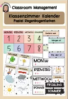 Vorschau - Poster - Klassenzimmer Kalender EDITION: PASTEL REGENBOGENFARBEN - Deckblatt