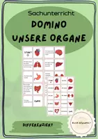 Vorschau - Stationenlernen - Domino Organe - Deckblatt