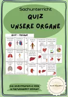 Vorschau - Stationenlernen - Quiz Organe - Deckblatt