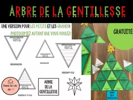 Aperçu - Préparation de séance / Séance complète - Arbre de la gentillesse Projet collectif Noël - Page de couverture