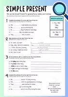 Vorschau - Arbeitsblätter - Simple present - Aussagesätze (differenziert) - Deckblatt
