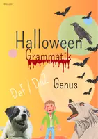 Vorschau - Arbeitsblätter - DaF / DaZ - Grammatik entdecken - Genus - Halloween - Deckblatt