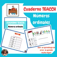 Vista previa - Refuerzo / NEE / Materiales de apoyo - Cuaderno TEACCH: Números ordinales - Portada