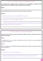 Aperçu - Feuilles d'exercices - Fiche LECTURE ET COMPRÉHENSION DE L’ÉCRIT CM2 + correction - Page 1