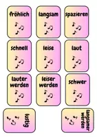 Vorschau - Spiele - Tempobezeichnungen Kärtchen für Merkspiel und Rätselraten - Seite 3