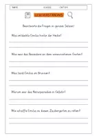 Vorschau - Arbeitsblätter - Leseverständnis 3. Klasse "Der verborgene Garten" - Seite 1