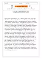 Vorschau - Arbeitsblätter - Leseverständnis 3. Klasse "Die geheime Tanzgruppe" - Deckblatt