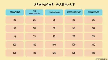 Aperçu - Jeux - ESL Quiz Show Game - Échauffement de grammaire (A2, facile, tous âges) - Page 3
