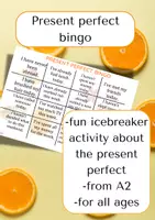 Vorschau - Spiele - Present perfect bingo - ESL Classroom game - Deckblatt