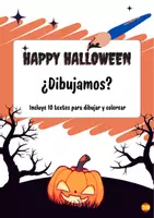 Vista previa - Hojas de trabajo - Actividades creativas de Halloween: Dibujos y colores para niños - Portada