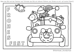 Vorschau - Mal- und Bastelvorlagen - Weihnachtskarten zum Ausmalen - weihnachtliche Ausmalbilder - Seite 3