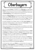 Vorschau - Arbeitsblätter - Steckbrief Regierungsbezirk Oberbayern inkl. Informationsblatt - Seite 1