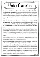 Vorschau - Arbeitsblätter - Steckbrief Regierungsbezirk Unterfranken inkl. Informationsblatt - Seite 1