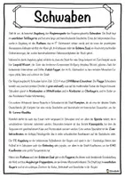 Vorschau - Arbeitsblätter - Steckbrief Regierungsbezirk Schwaben inkl. Informationsblatt - Seite 1