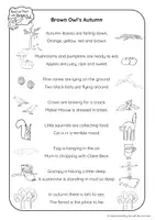 anteprima - Flashcard - Brown Owl's Autumn: Poem & Story Walk - Pagina 2