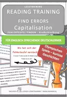 Vorschau - Fördermaterial/Inklusion - DaF / DaZ Englisch: Kuriose Olympia Geschichten Spezial: Fehlerteufel Lesekarten Großschreibung - Deckblatt