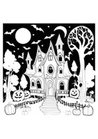 Vorschau - Mal- und Bastelvorlagen - Halloween Türdekoration Türdeko designen ausmalen - Seite 2