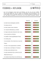 Vorschau - Arbeitsblätter - Feedback- und Reflexionsbogen Technik - Deckblatt
