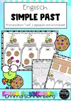 Vorschau - Arbeitsblätter - Simple Past - Pronunciation of "-ed" Legespiel und AB - Deckblatt