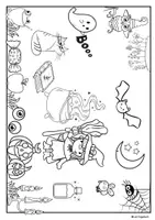 Vorschau - Arbeitsblätter - Halloween Zuhören und Malen, Hörverstehen, kleine Hexe braut einen Zaubertrank - Seite 2