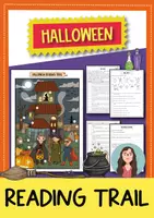 Vorschau - Arbeitsblätter - Halloween Lesespurgeschichte 4-fach differenziert (Englisch) - Deckblatt
