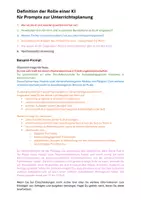 Vorschau - Stundenentwürfe - Prompt für chatGPT, Claude etc. zur Unterrichtsplanung - Deckblatt