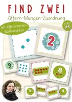 Vorschau - Spiele - Find Zwei - Ziffern-Mengen-Zuordnung - Anfangsunterricht - Deckblatt