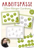 Vorschau - Stationenlernen - Arbeitspässe Mathewerkstatt - Ziffern-Mengen-Zuordnung - Deckblatt