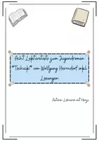 Vorschau - Test - Acht Lektüretests zu dem Jugendroman "Tschick" von Wolfgang Herrndorf inkl. Lösungen - Deckblatt