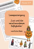 Vorschau - Arbeitsblätter - Lesespaziergang - Halloween - Klasse 3/4 (dreifach diff.) - Deckblatt