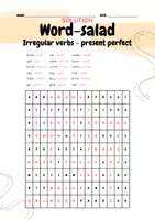 Vorschau - Arbeitsblätter - Word-salad: Irreg. Verbs - present perfect - Seite 1