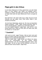 Vorschau - Arbeitsblätter - Leseverstehen Pippi geht in den Zirkus, 3. Klasse - Seite 1