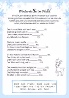 Vorschau - Arbeitsblätter - Reimwörter finden Klasse 3/4: Wintergedichte - Seite 1